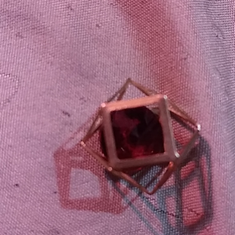 Gold and red pendant